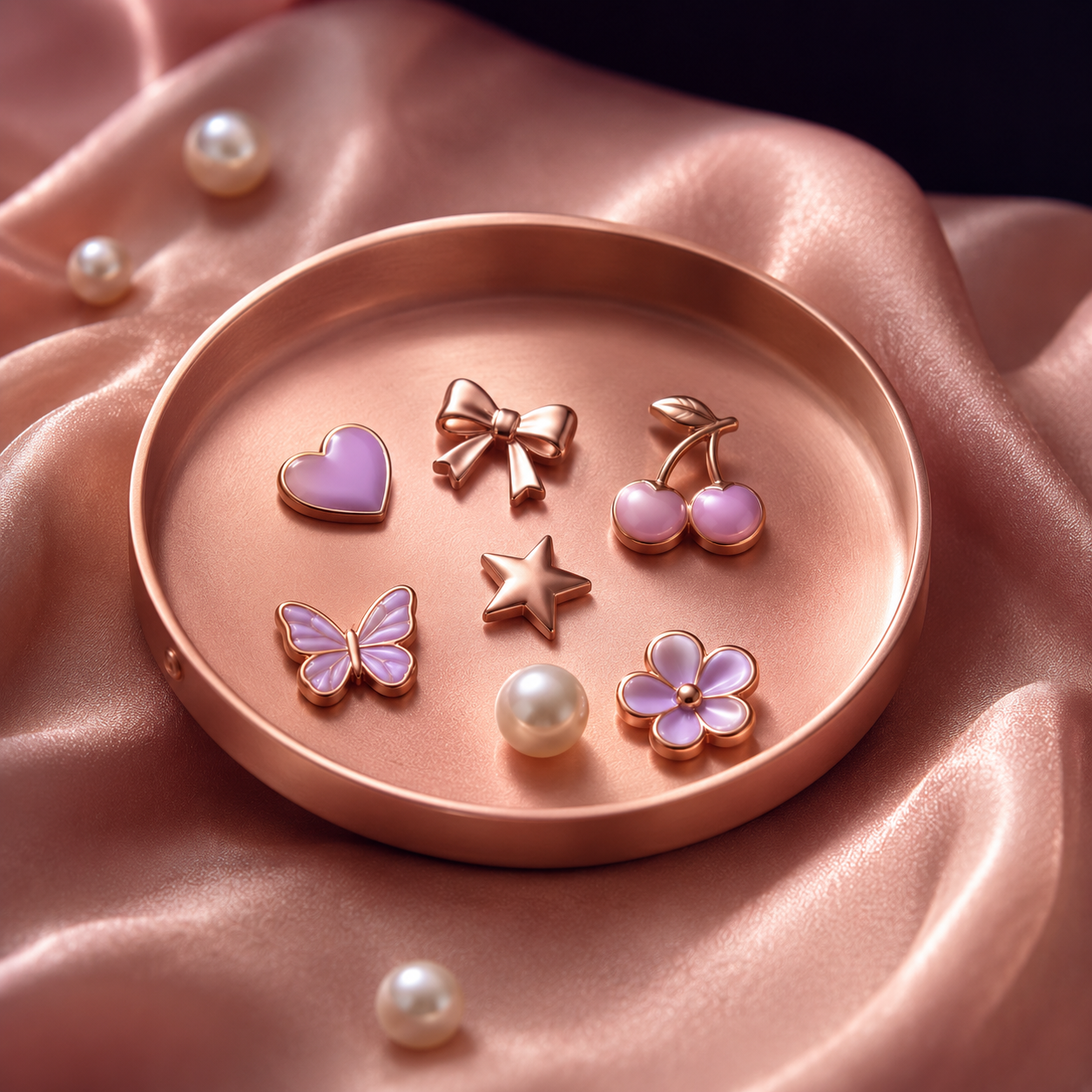 A tray of Pearl Prestige charms